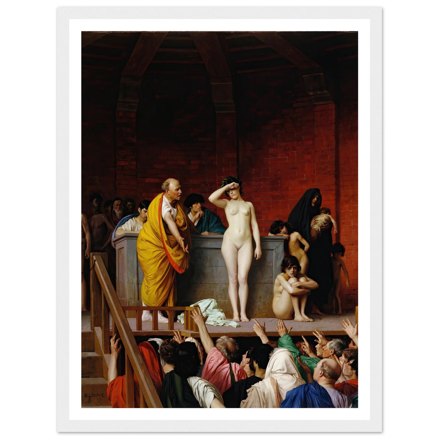 Slave Market in Ancient Rome (1884) Art Print | Jean Leon Gerome-Quipham Collections