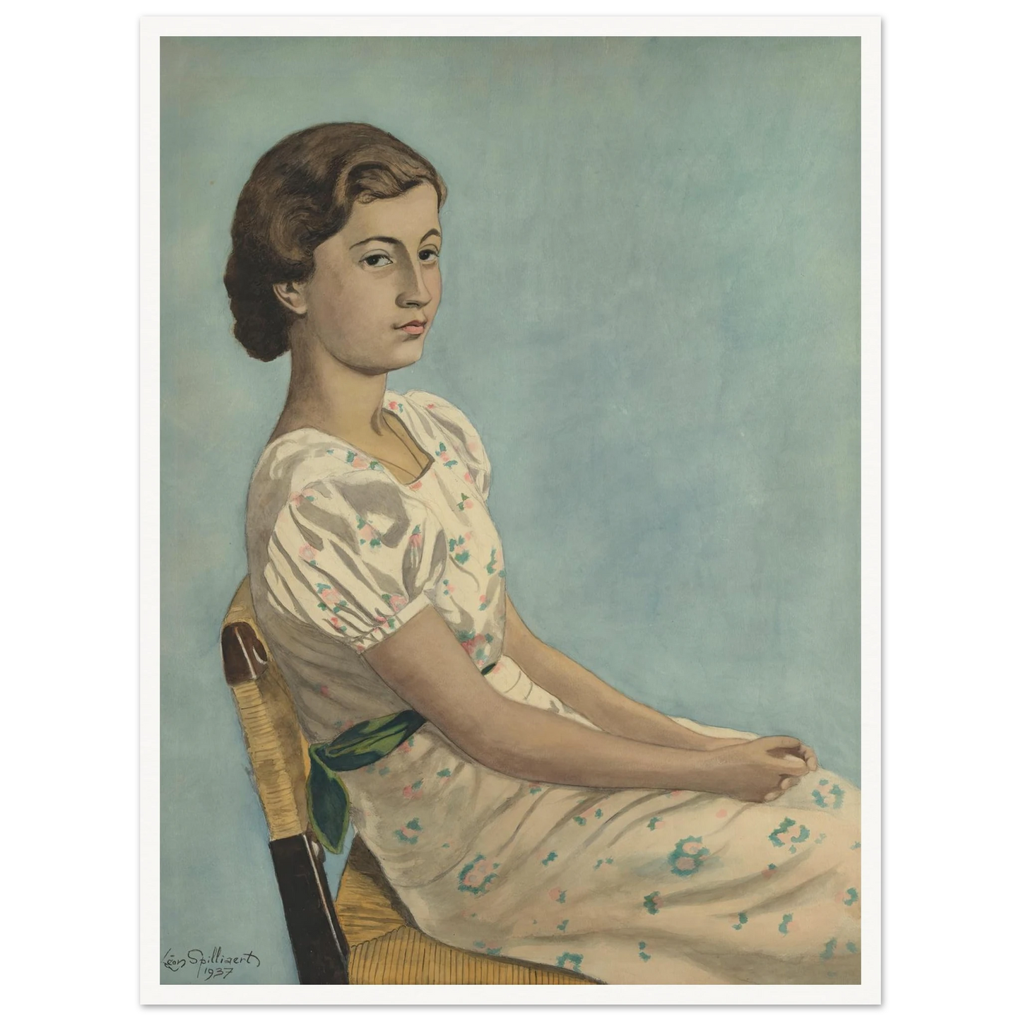 Portret van Mejuffrouw Simonne Kremer (1937) Art Print | Leon Spilliaert-Quipham Collections