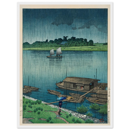 Samidare (Arakawa) (Early summer rain at Arakawa) (1932) Art Print | Kawase Hasui-Quipham Collections