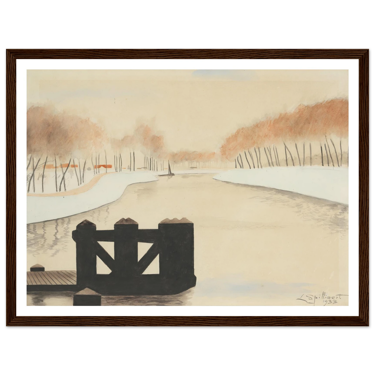 De Keignaertkreek in Zandvoorde (1933) Art Print | Leon Spilliaert-Quipham Collections