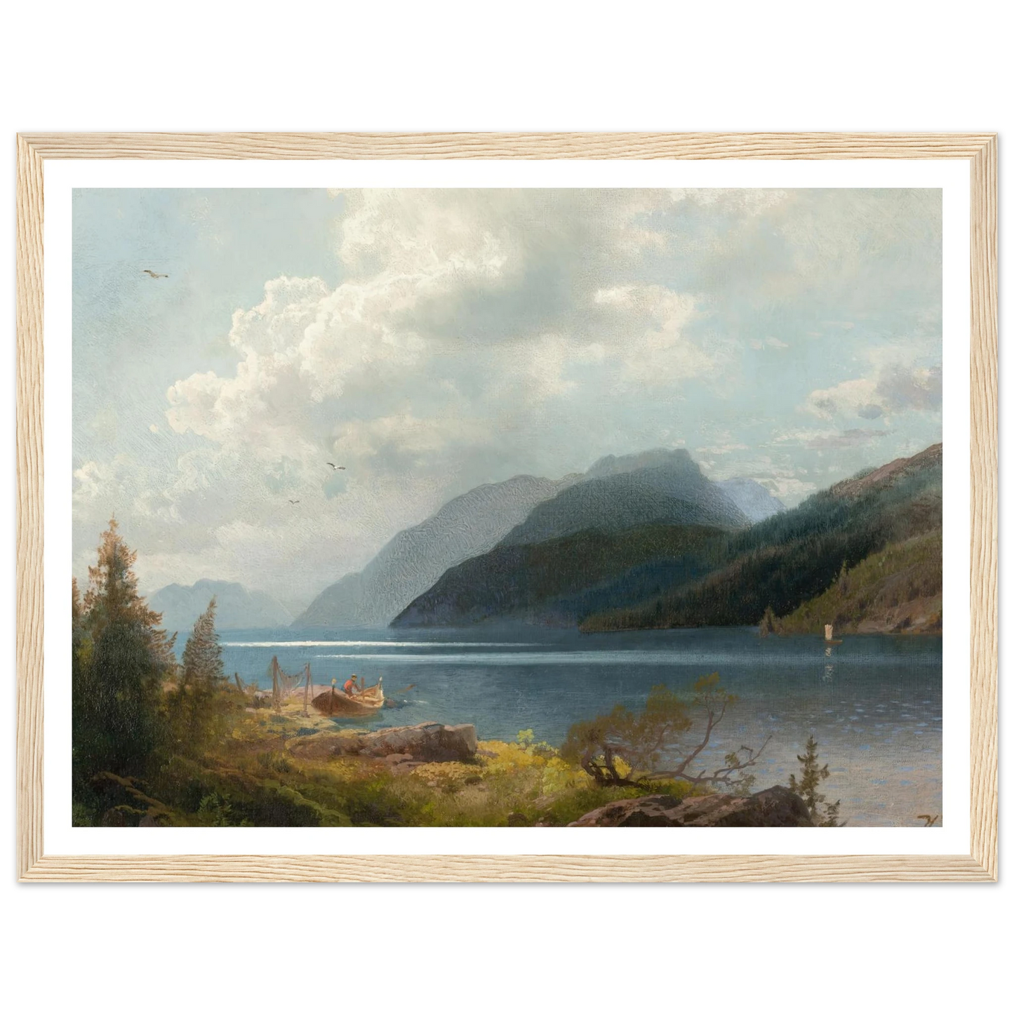 Mountain Lake, Sagne Fjord, Norway Art Print | Hermann Ottomar Herzog-Quipham Collections