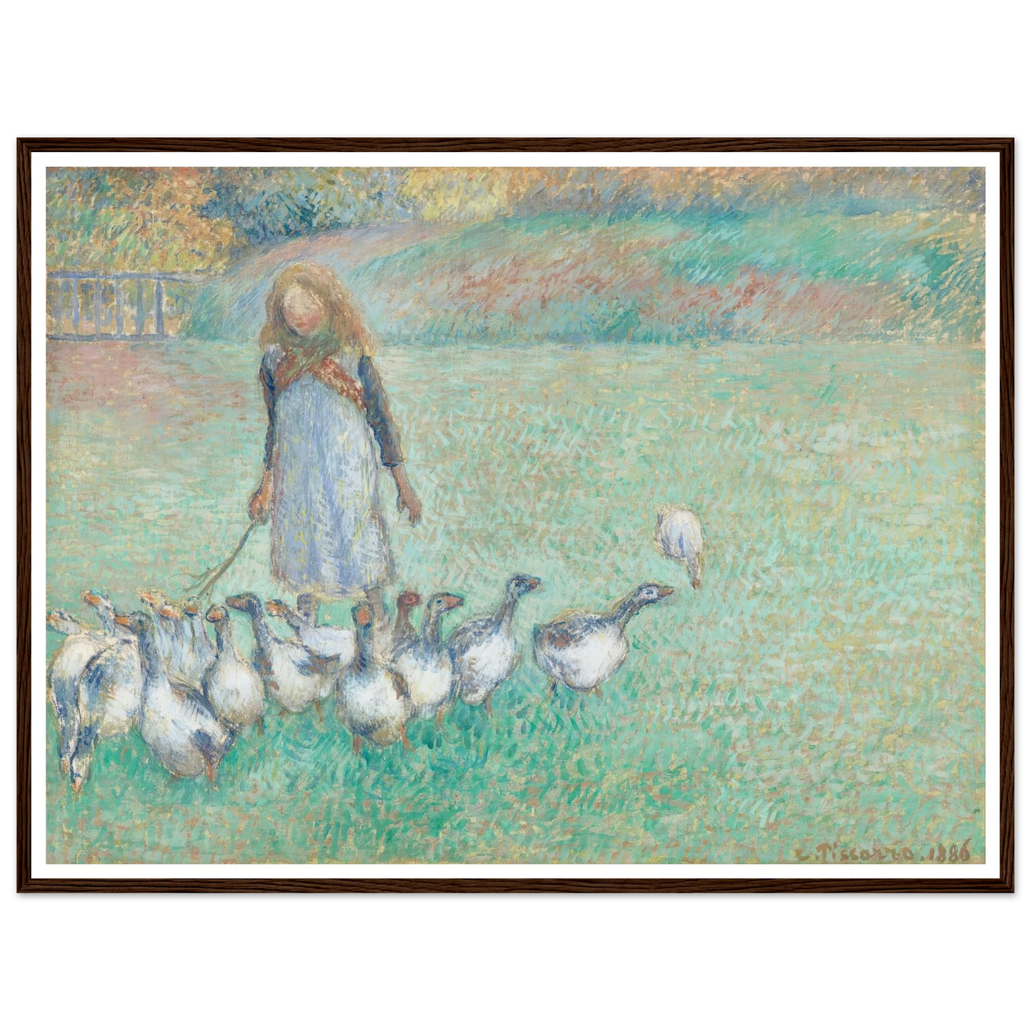 Petite gardeuse d’oies (1886) Art Print | Camille Pissarro-Quipham Collections