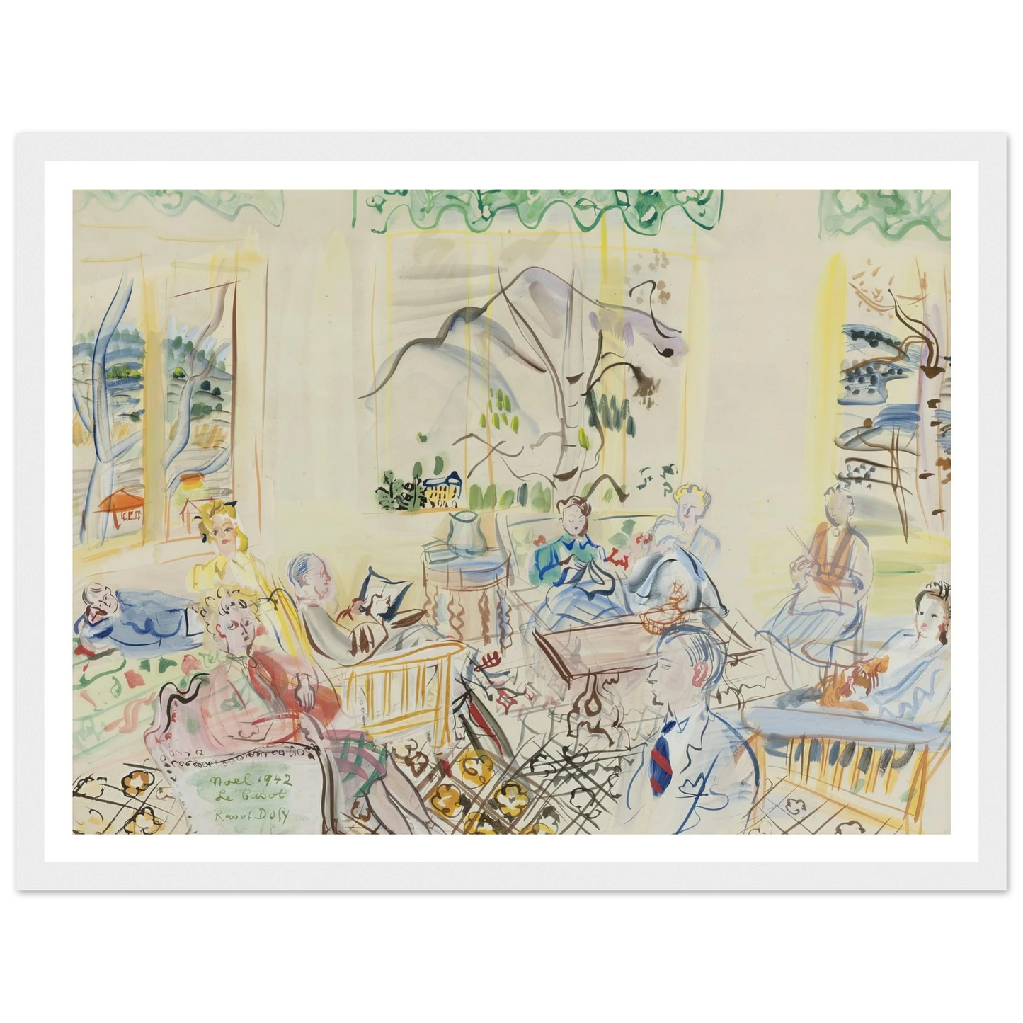 ‘Le Casot’ À vernet-les-bains, noel (1942) Art Print | Raoul Dufy-Quipham Collections