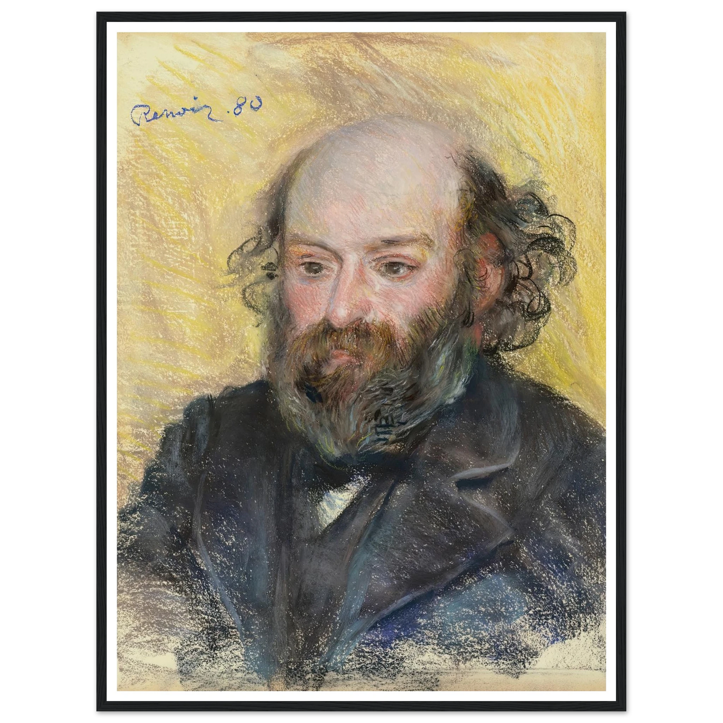 Portrait de Cézanne (1880) Art Print | Pierre Auguste Renoir-Quipham Collections
