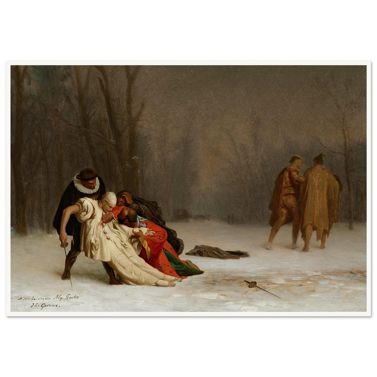 Sortie du bal masqué Art Print | Jean Leon Gerome-Quipham Collections