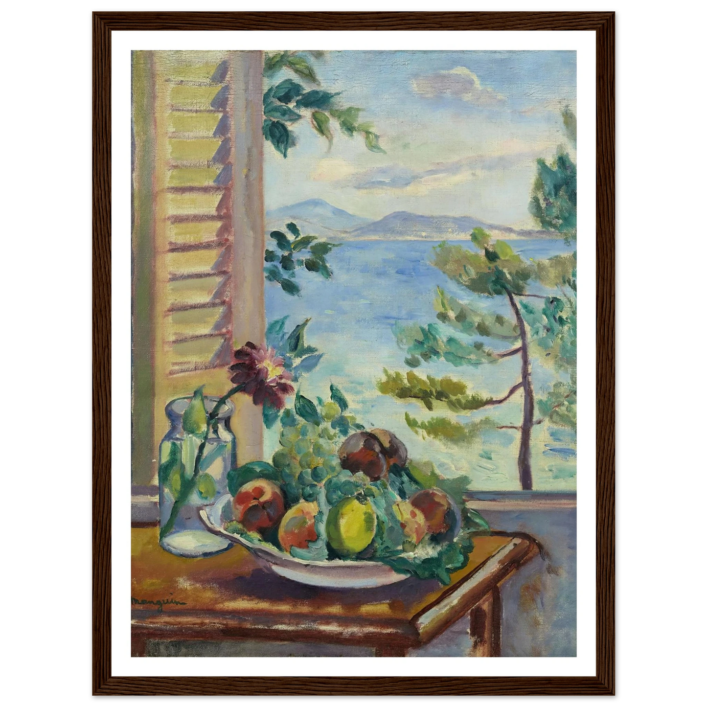 Pêches et raisins à la fenêtre (1920) Art Print | Henri Manguin-Quipham Collections