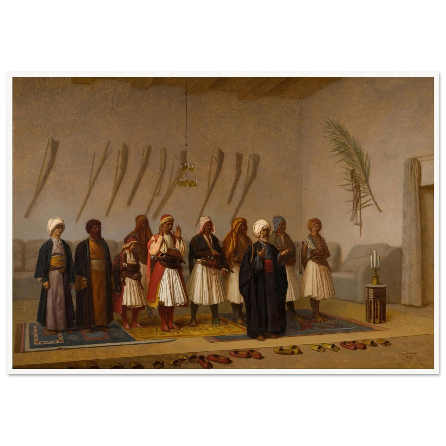 Prayer in the House of the Arnaut Chief (1857) Art Print | Jean Leon Gerome-Quipham Collections
