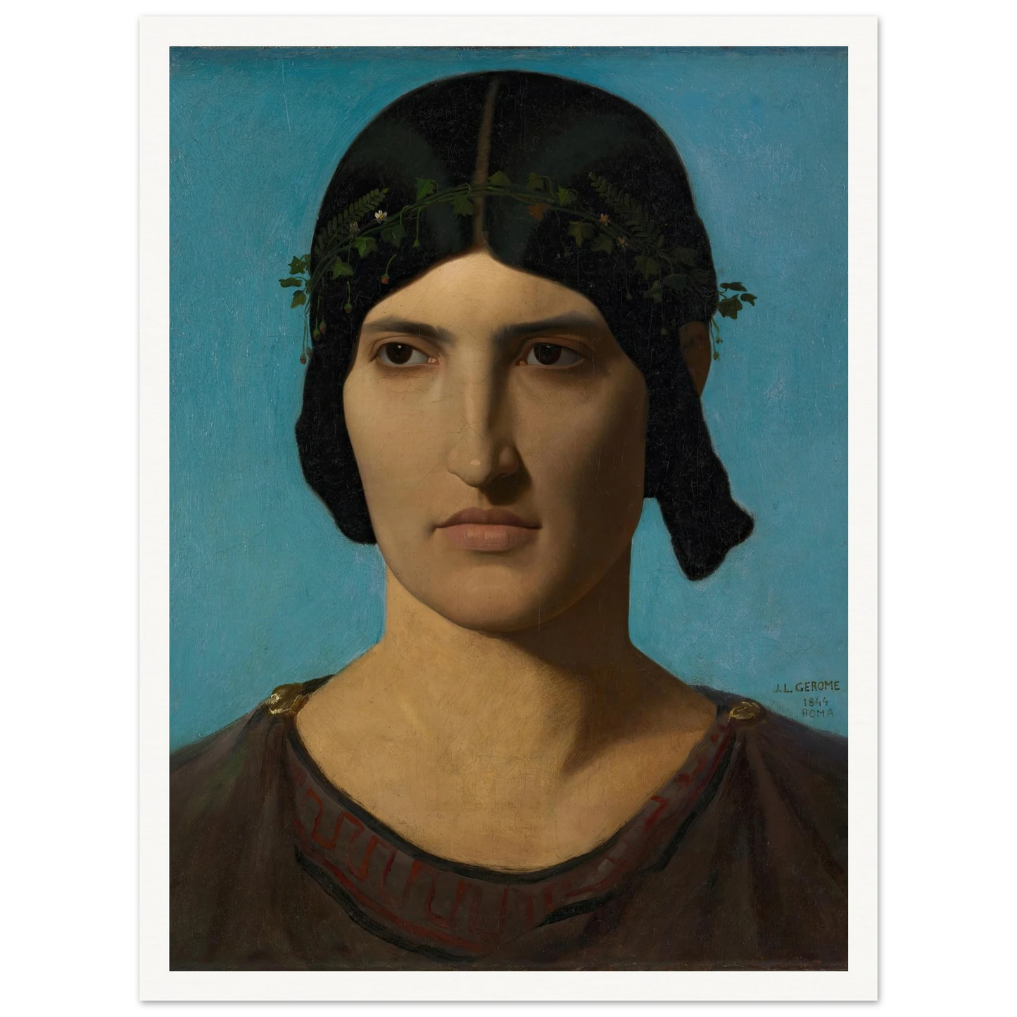 Head of an Italian Woman (1847-1860) Art Print | Jean Leon Gerome-Quipham Collections