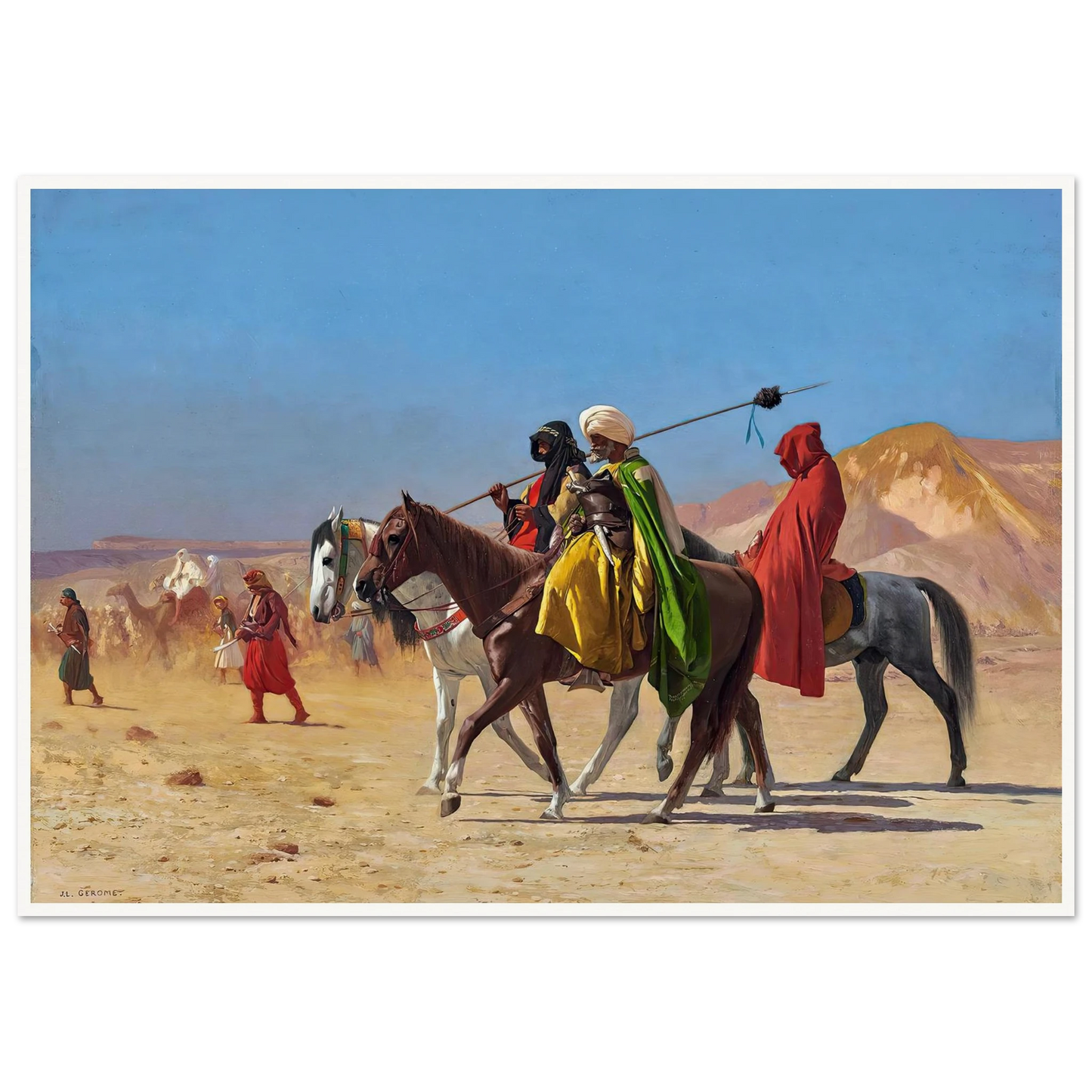 Riders Crossing the Desert (1870) Art Print | Jean Leon Gerome-Quipham Collections