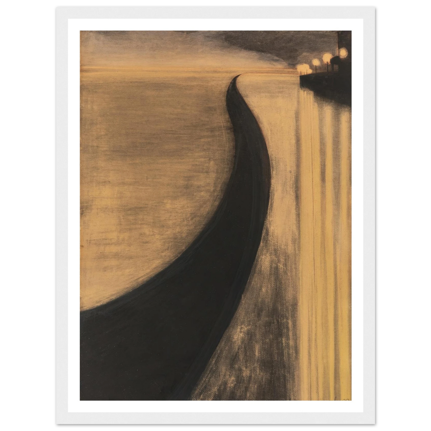 Digue et lumières d’Ostende (1909) Art Print | Leon Spilliaert-Quipham Collections