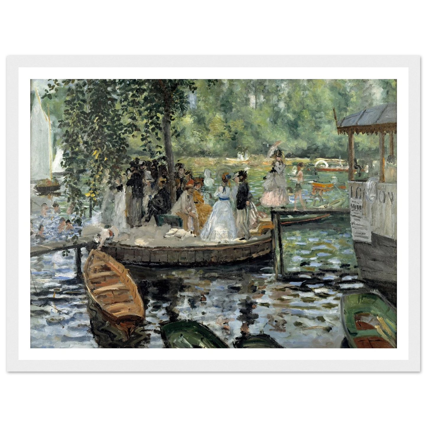 La Grenouillère Art Print | Pierre Auguste Renoir-Quipham Collections