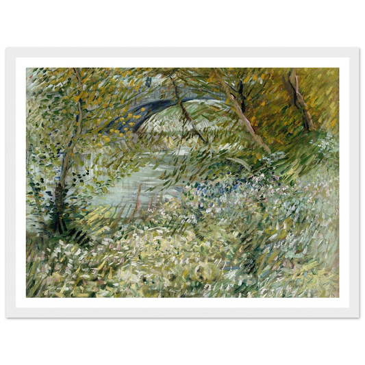 River Bank in Springtime (1887) Art Print | Vincent van Gogh-Quipham Collections