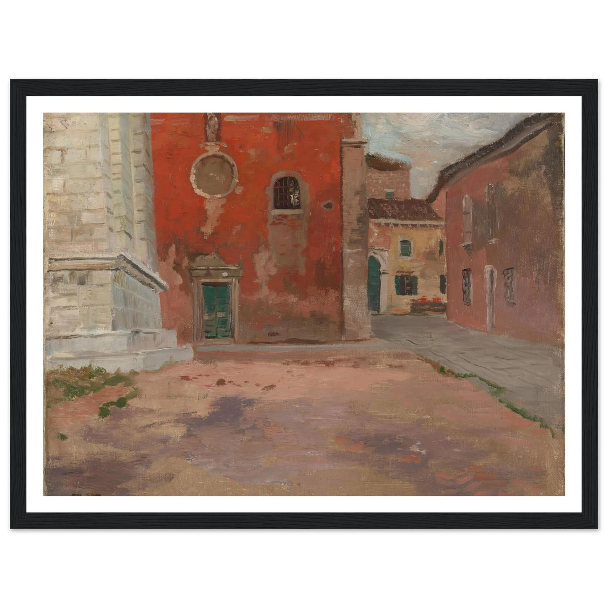 Red Church Wall in Venice (1894) Art Print | Frits Thaulow-Quipham Collections