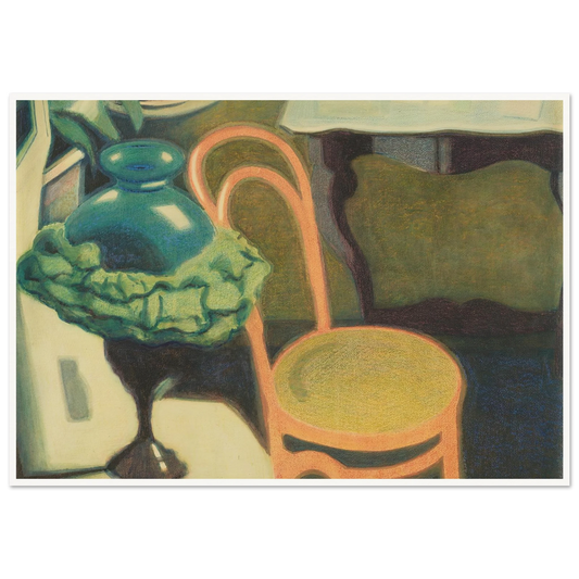 Interieur met stoel en opaline lamp (1909) Art Print | Leon Spilliaert-Quipham Collections