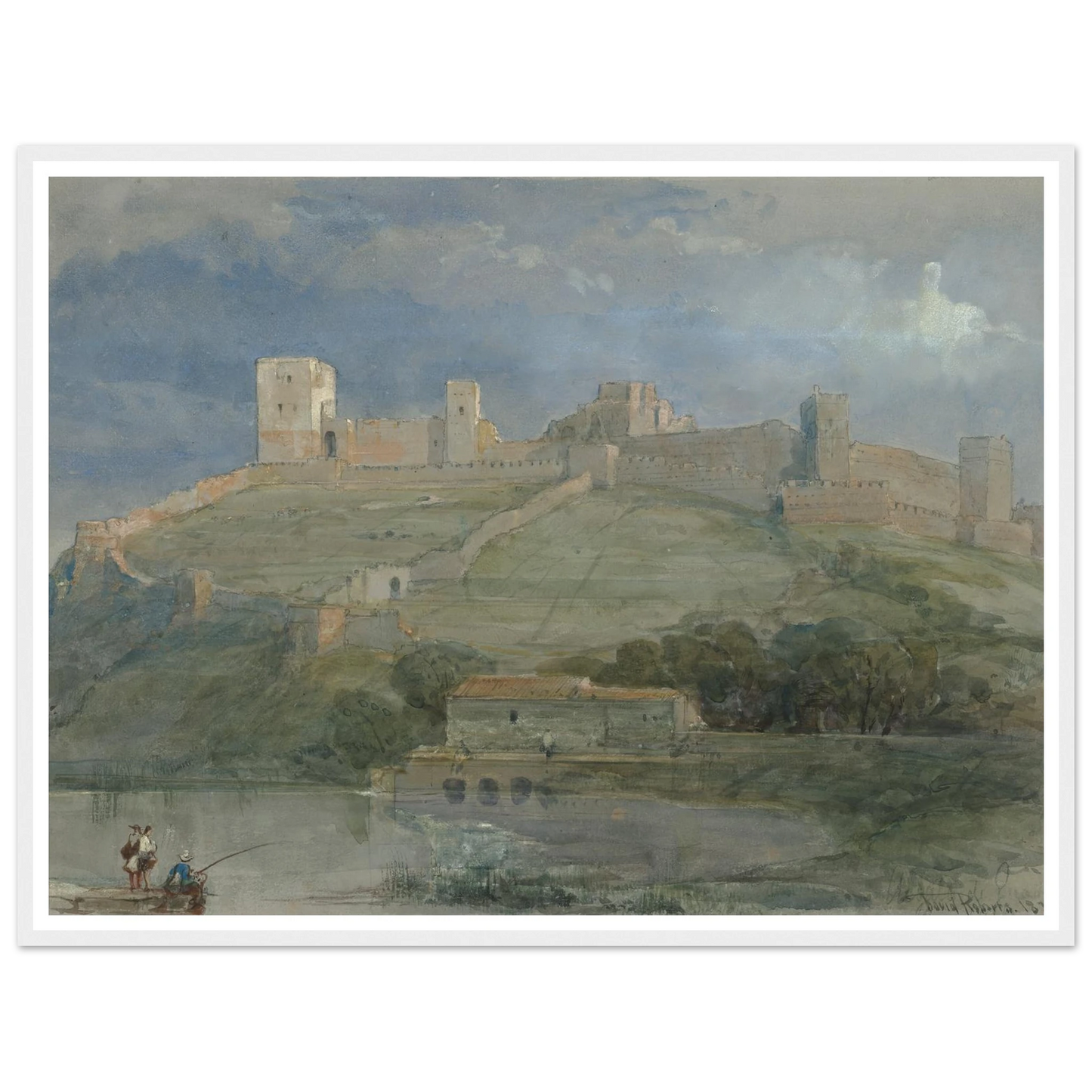A view of Alcala de Guadaira, Spain (1833) Art Print | David Roberts-Quipham Collections