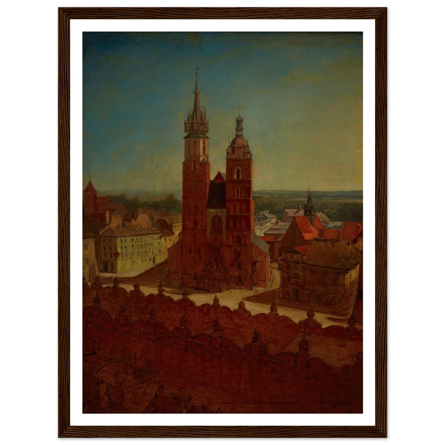 View from the town hall tower (1857) Art Print | Jan Matejko-Quipham Collections