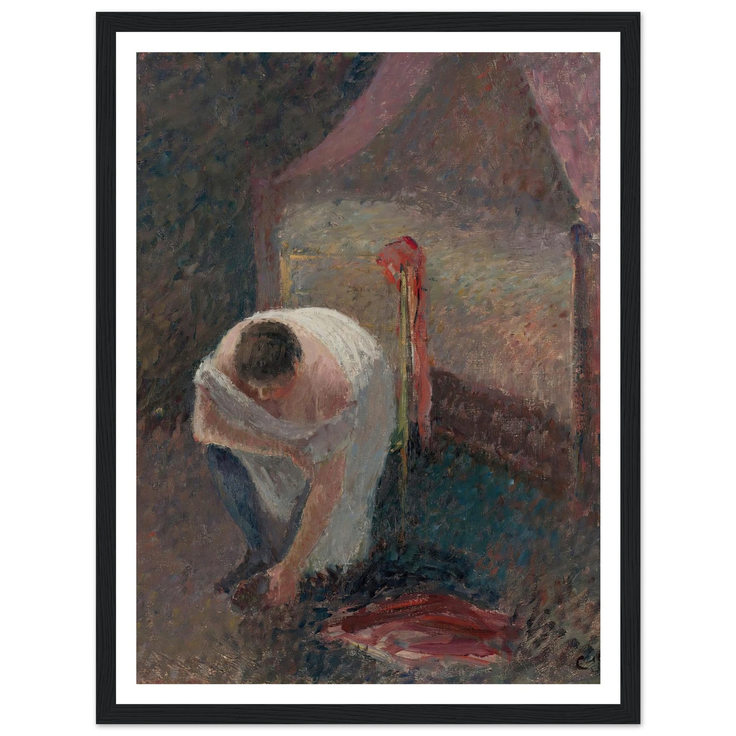 Femme En Chemise Près D’un Lit (circa 1896) Art Print | Camille Pissarro-Quipham Collections