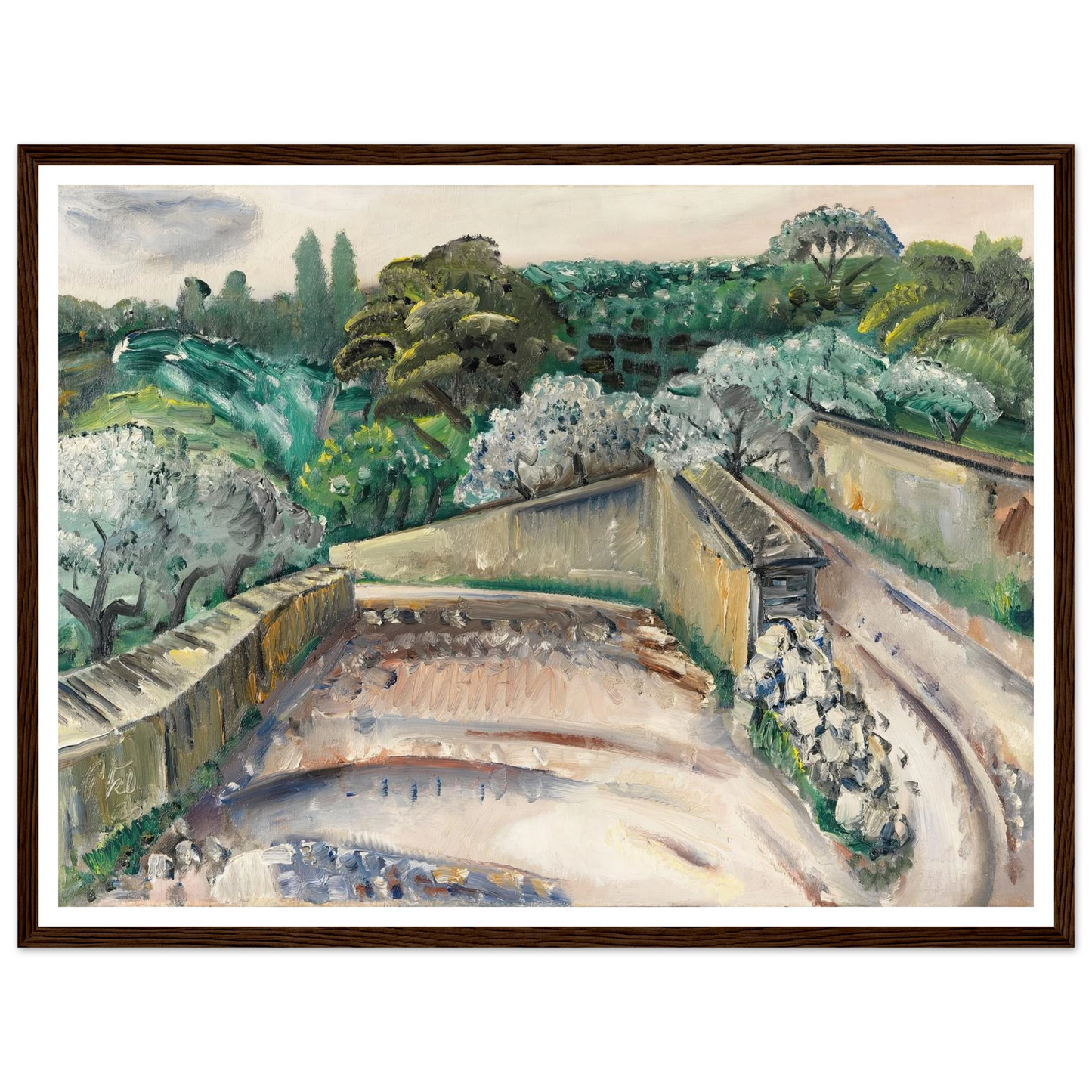 Landschaft in Südfrankreich (Regentag in Cassis) (1930) Art Print | Paul Kleinschmidt-Quipham Collections