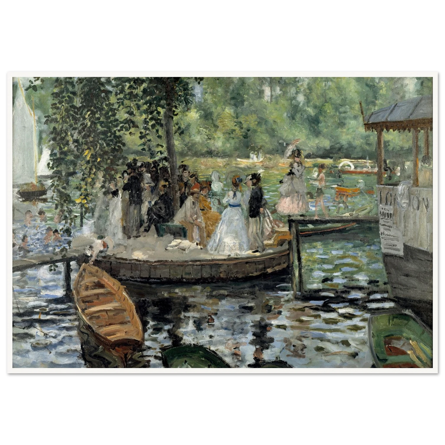 La Grenouillère Art Print | Pierre Auguste Renoir-Quipham Collections