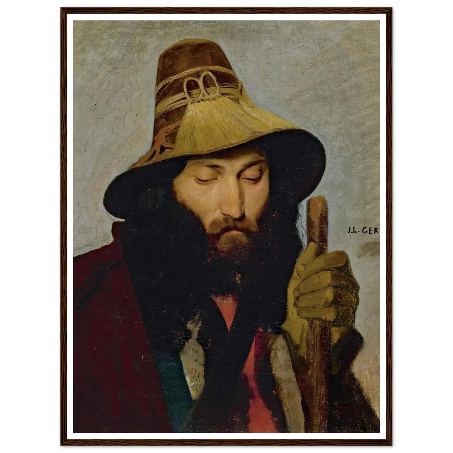 Portrait Of An Italian Man Art Print | Jean Leon Gerome-Quipham Collections