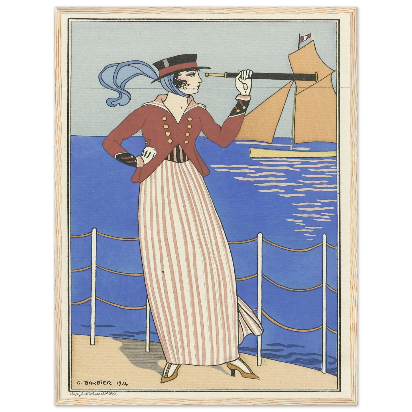 Costume de Yacht (1914) Art Print | George Barbier-Quipham Collections