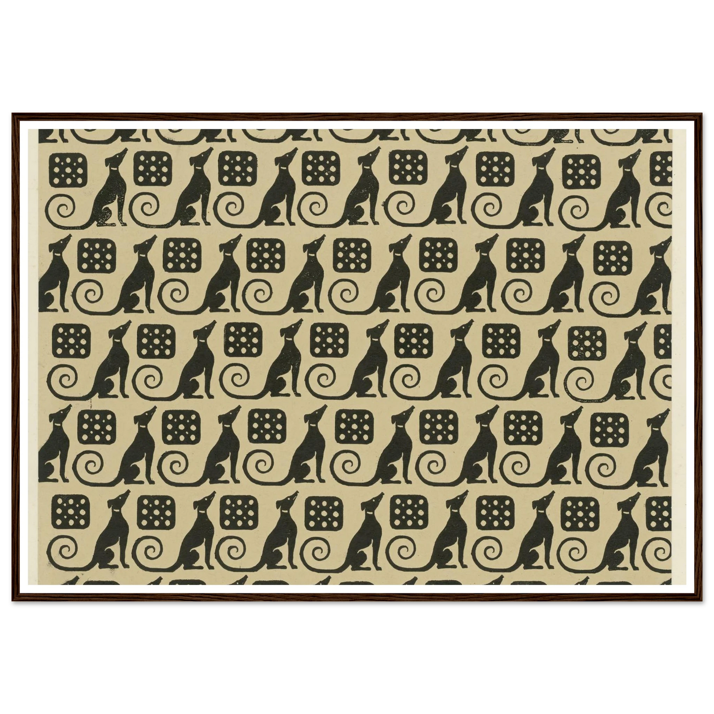 Buntpapier (Hunde) (1902 - 1906) Art Print | Maria von Uchatius-Quipham Collections