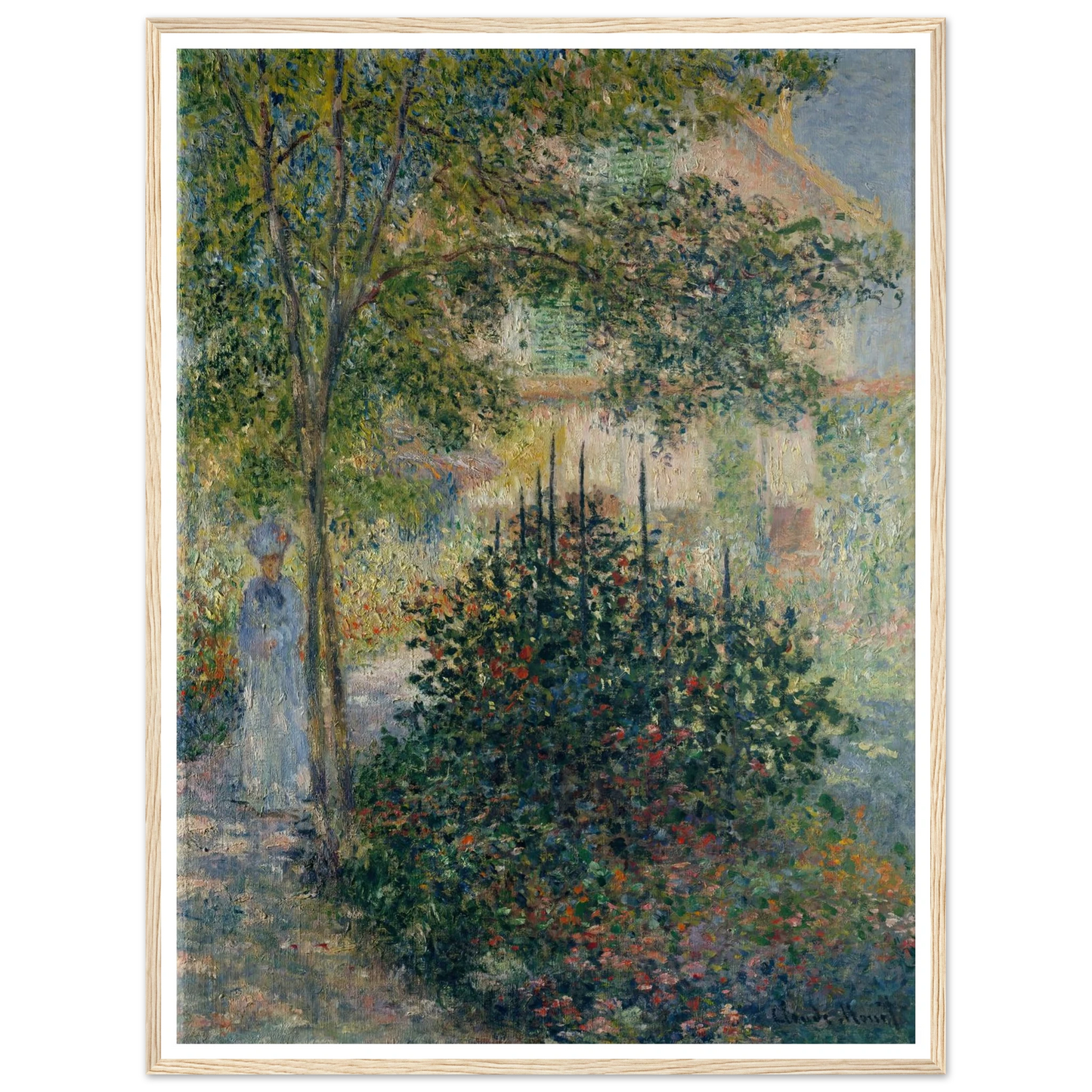 Camille Monet (1847–1879) in the Garden at Argenteuil (1876) Art Print | Claude Monet-Quipham Collections
