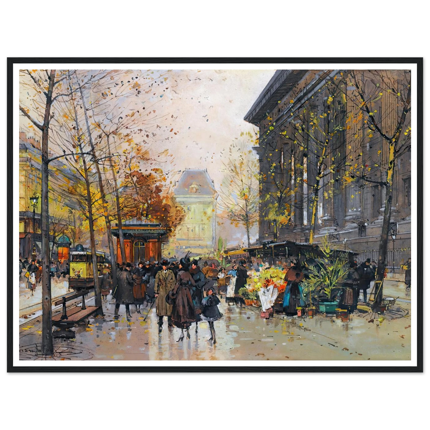 Le Marché Aux Fleurs, La Madeleine Art Print | Eugene Galien Laloue-Quipham Collections