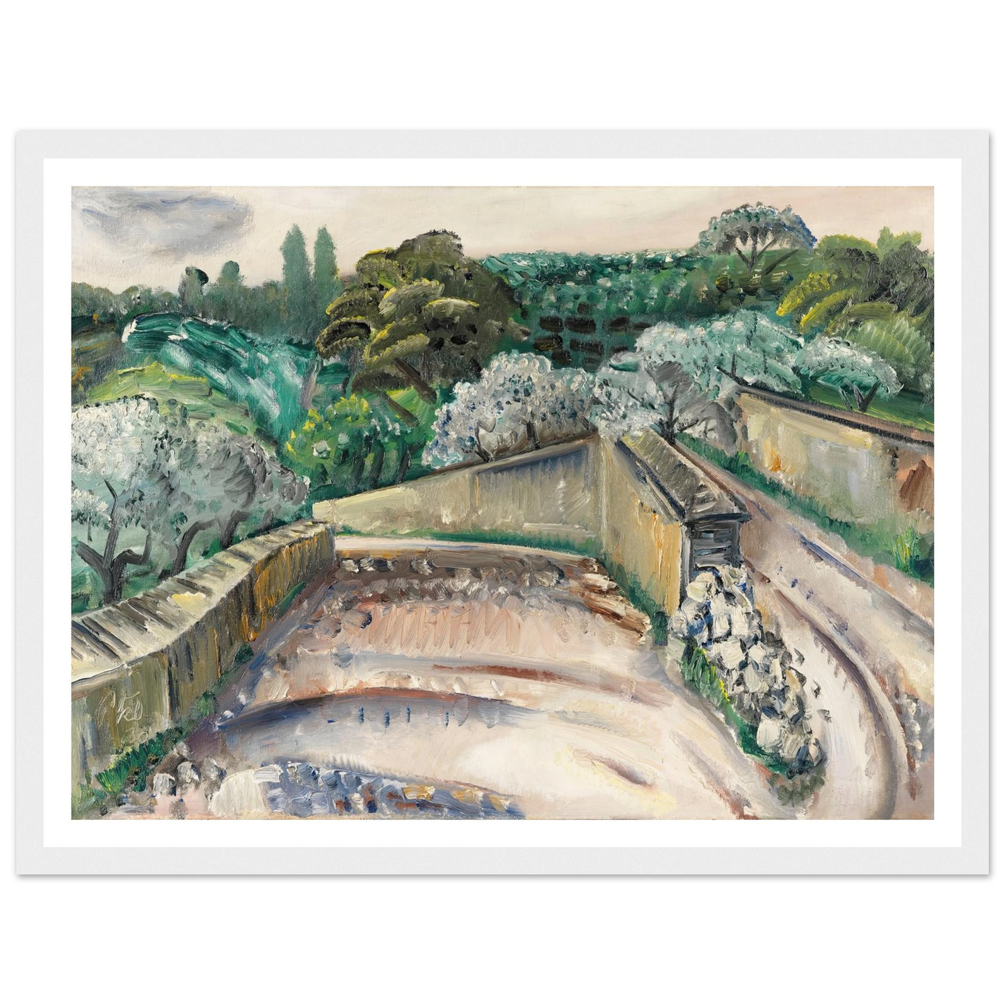 Landschaft in Südfrankreich (Regentag in Cassis) (1930) Art Print | Paul Kleinschmidt-Quipham Collections