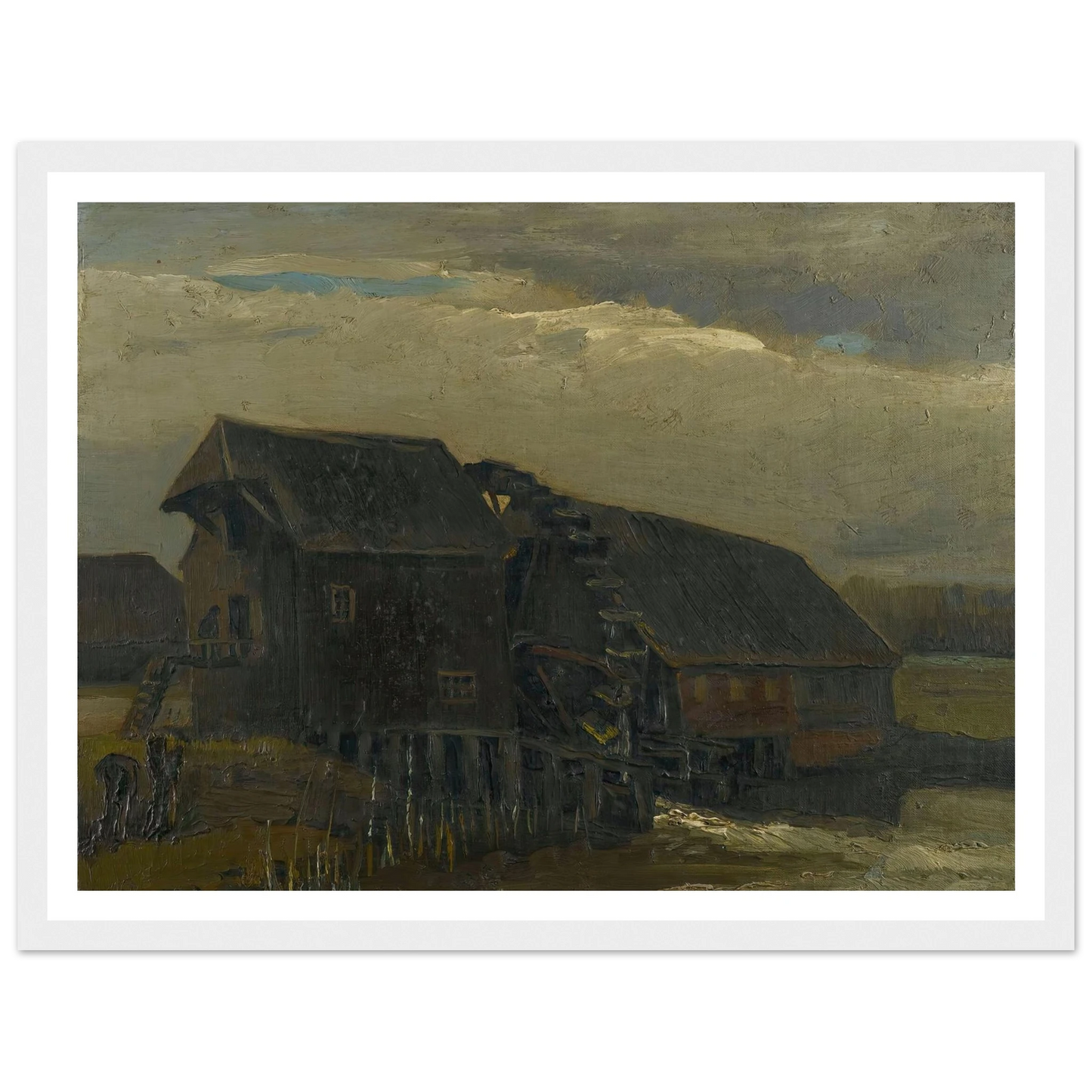 Water Mill At Opwetten (1884) Art Print | Vincent van Gogh-Quipham Collections