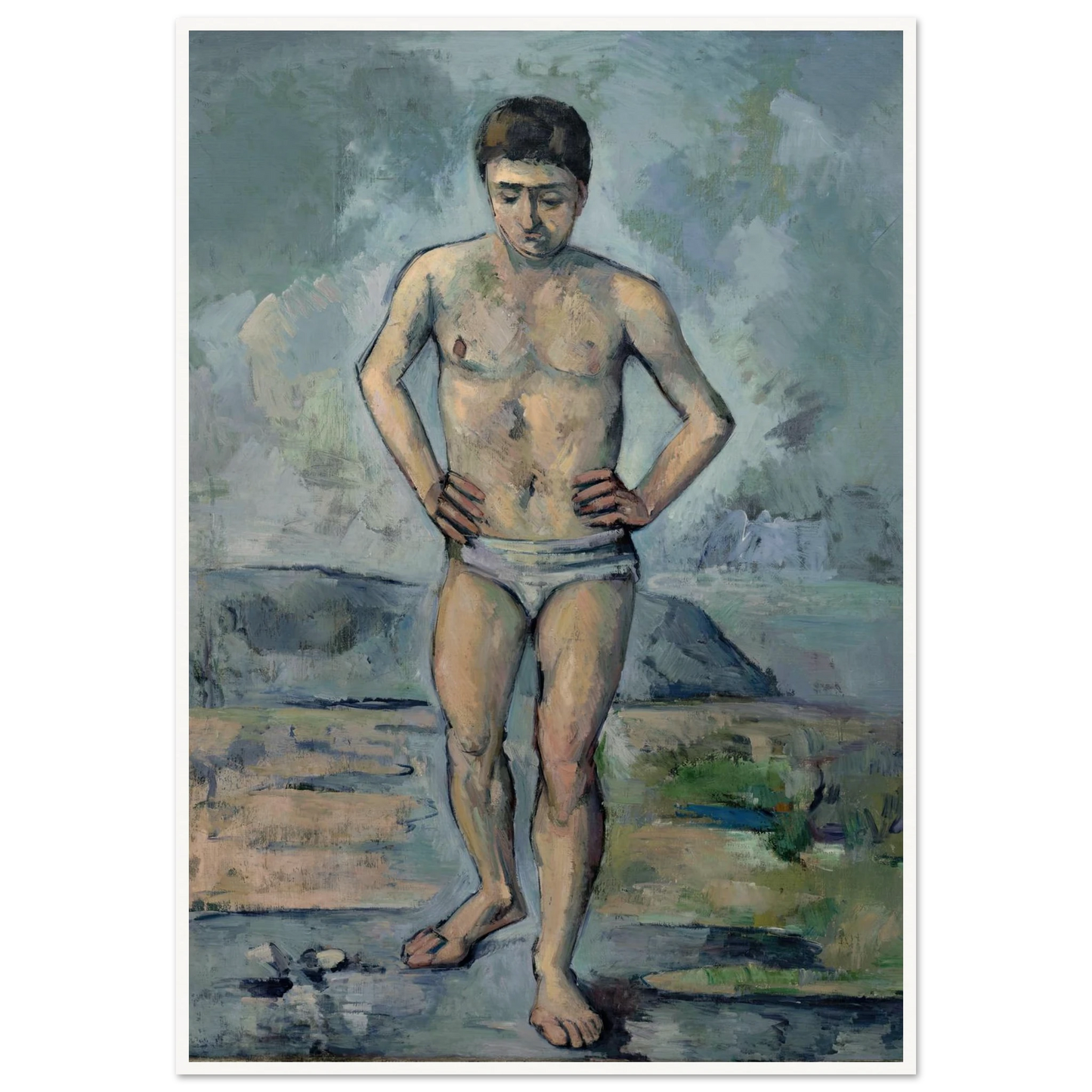 Le Grand Baigneur (1885) Art Print | Paul Cezanne-Quipham Collections