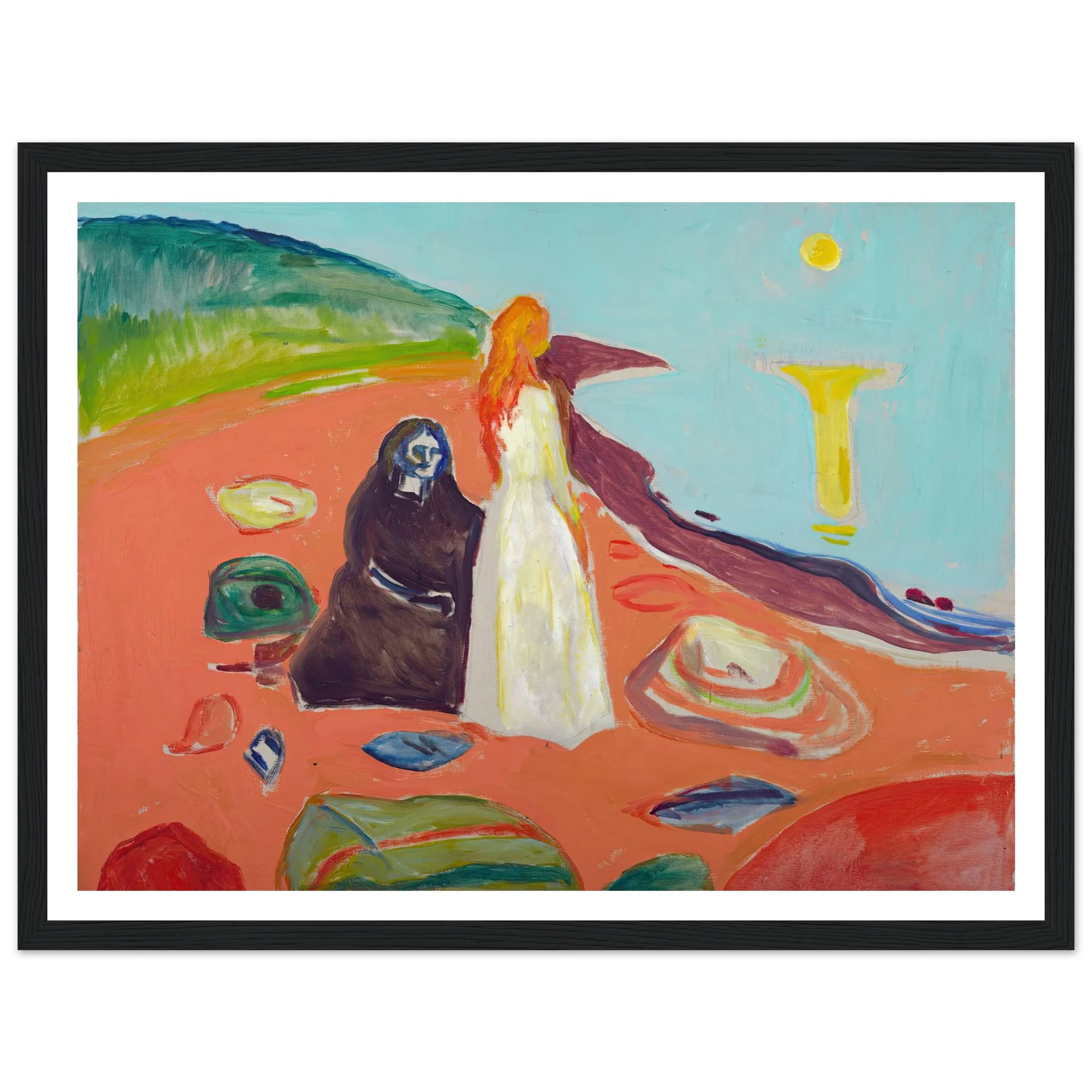 Two Women on the Shore II (1933–35) Art Print | Edvard Munch-Quipham Collections