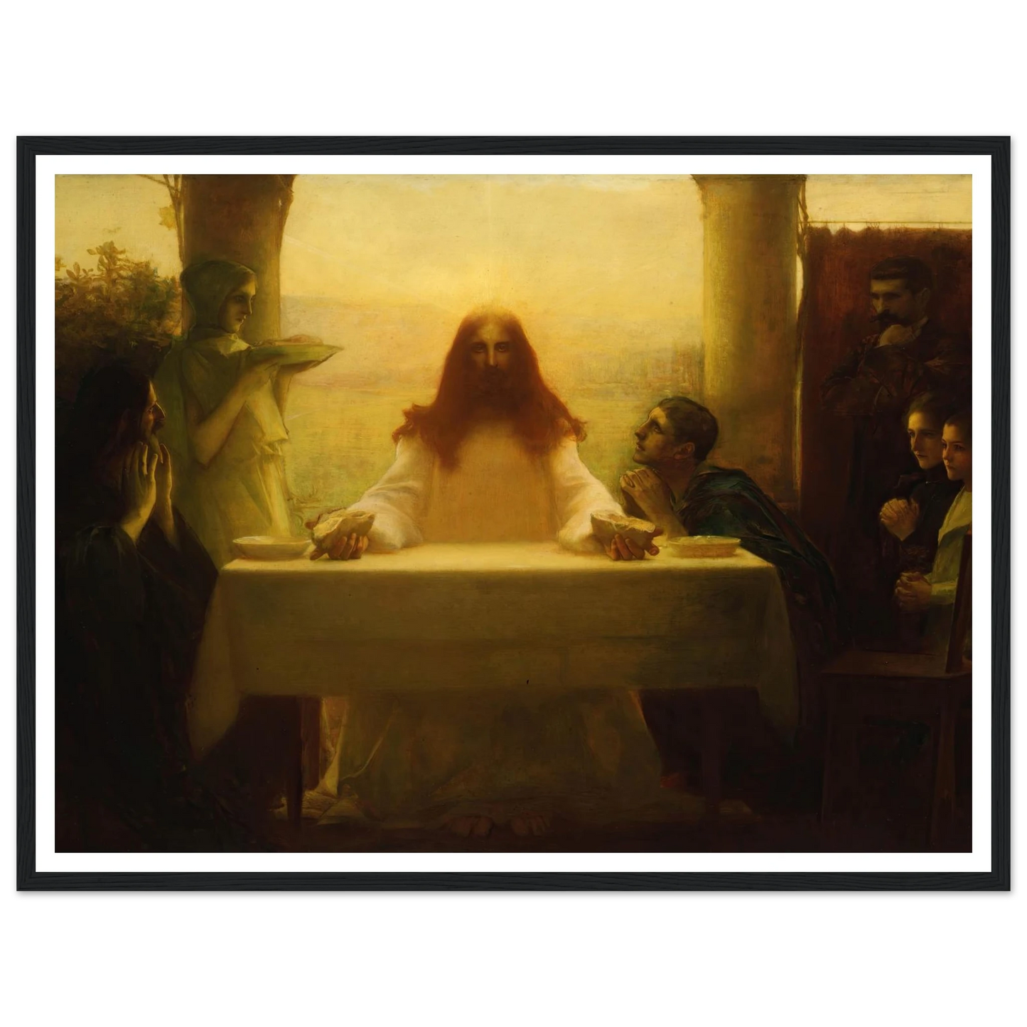 Christ and the Pilgrims at Emmaus (1898) Art Print | Pascal Adolphe Jean Dagnan Bouveret-Quipham Collections