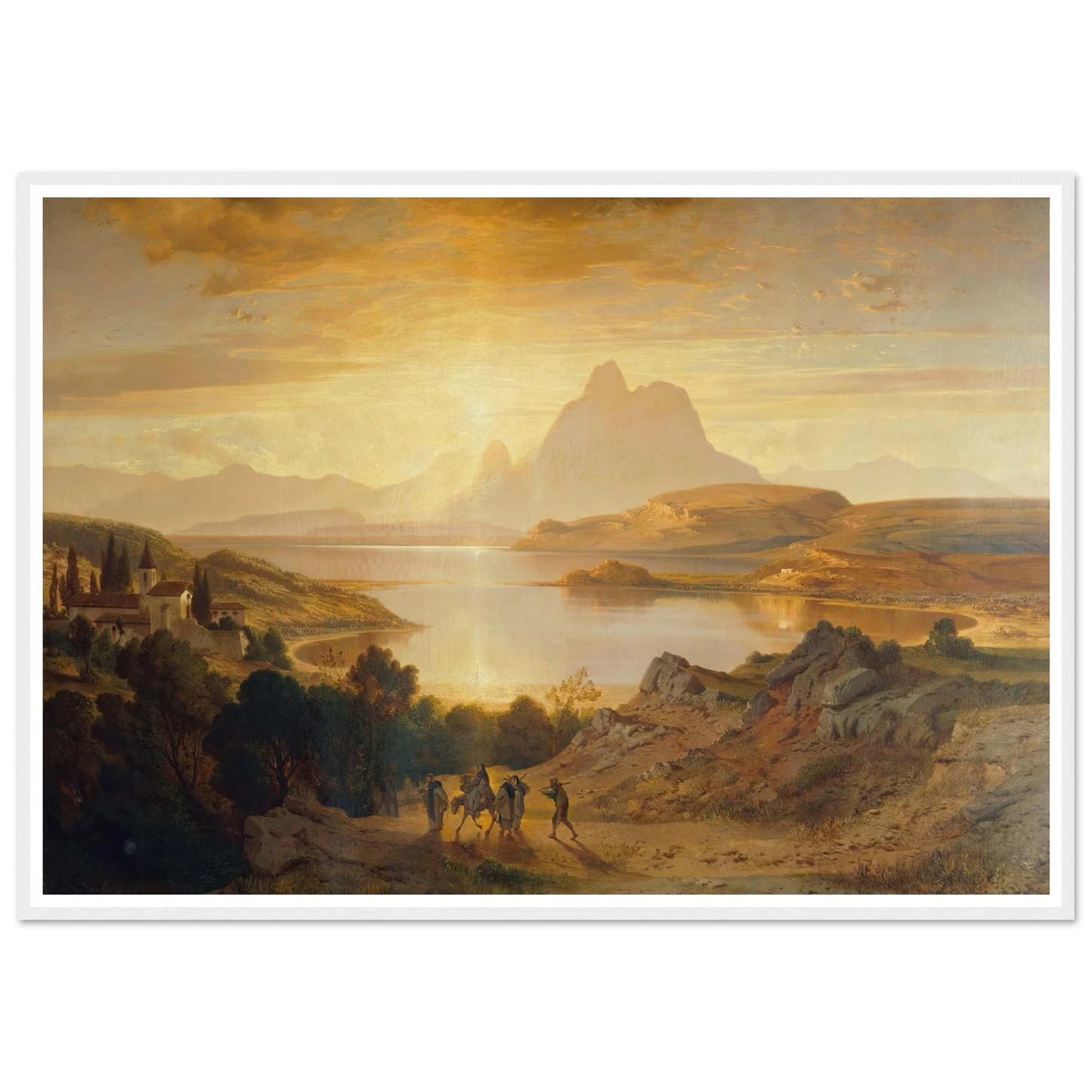 Lago di Lugano (1868) Art Print | Albert Zimmermann-Quipham Collections