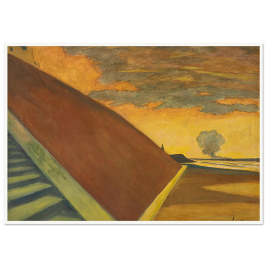 L’escalier, crépuscule jaune (1922) Art Print | Leon Spilliaert-Quipham Collections