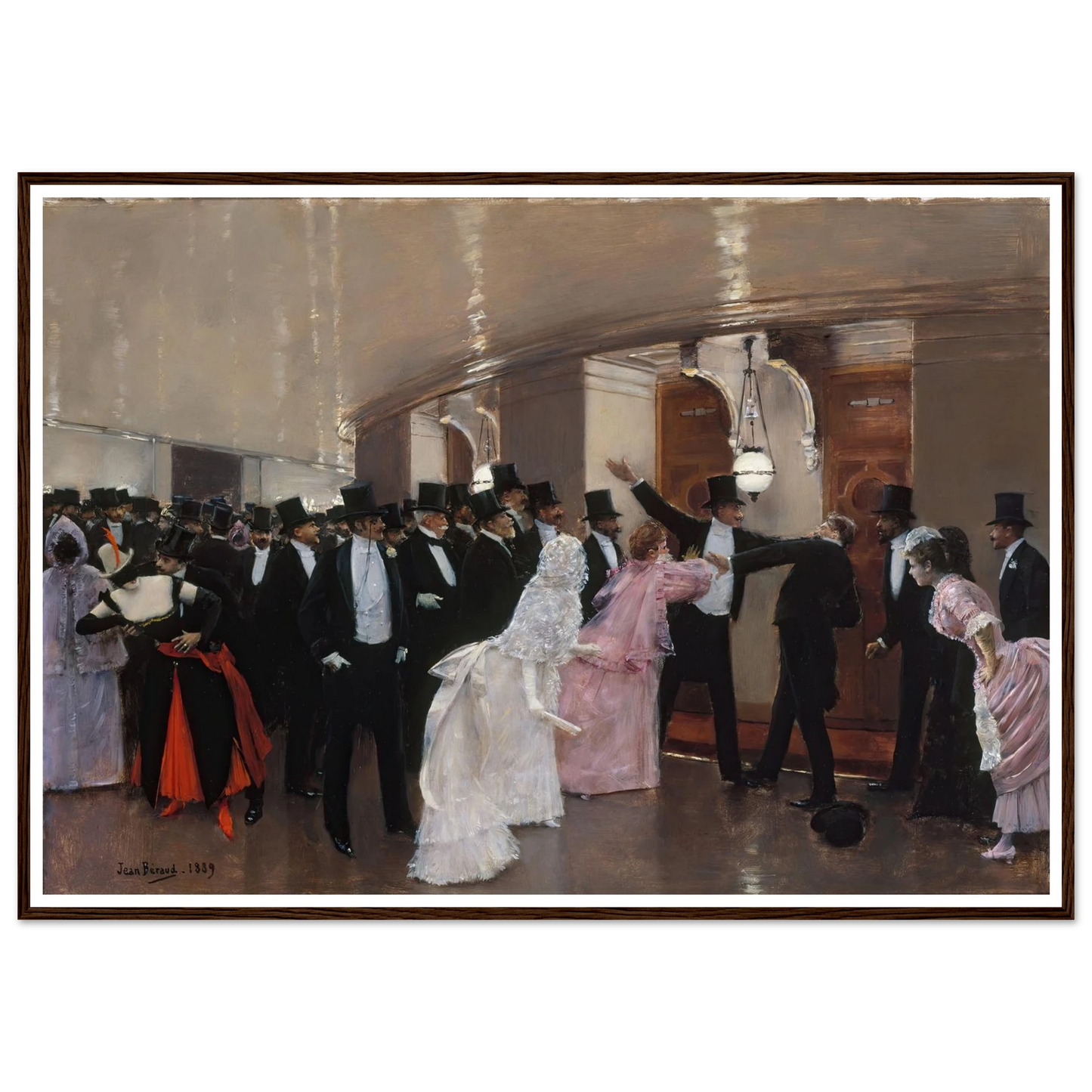 Altercation dans les couloirs de l’Opéra (1889) Art Print | Jean Beraud-Quipham Collections