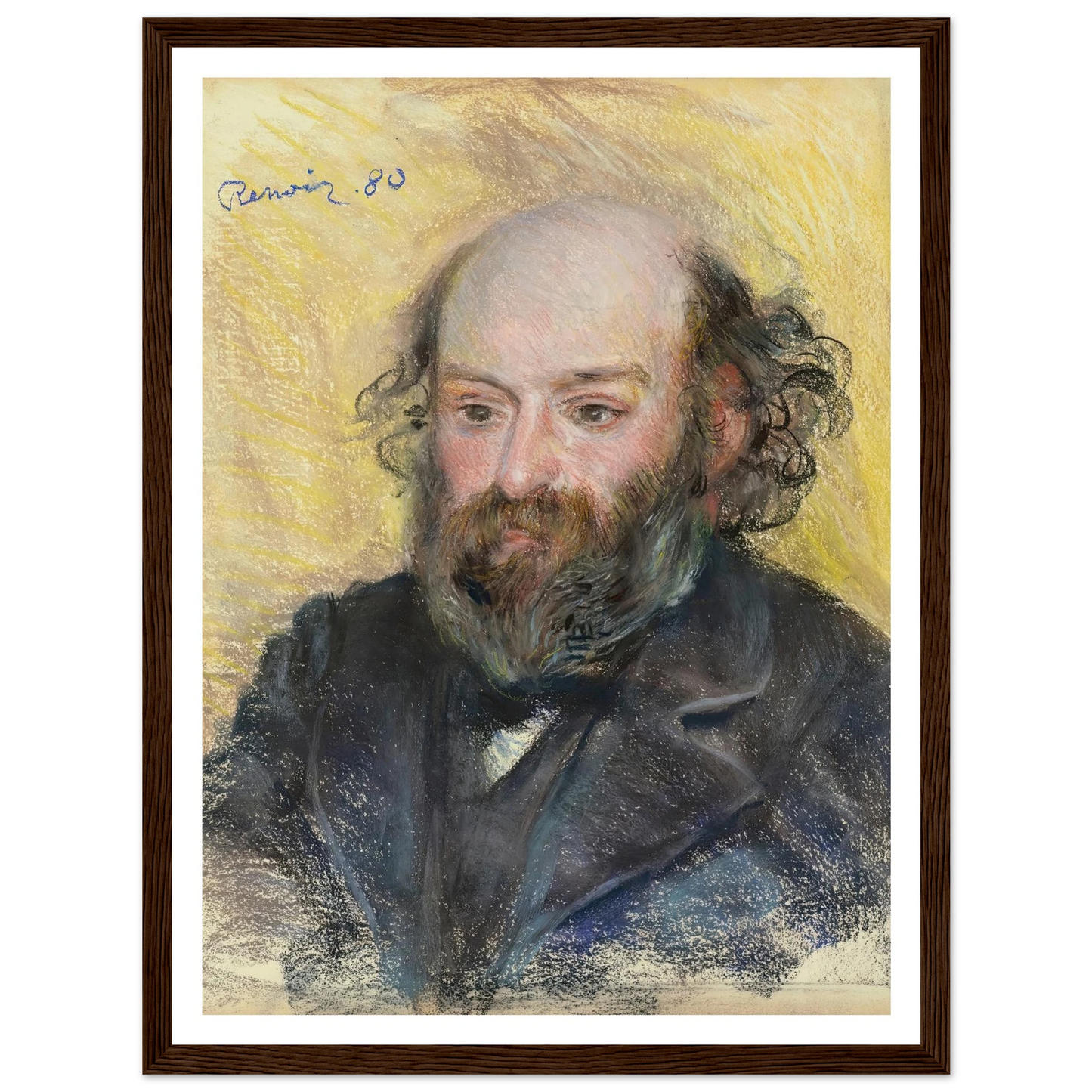 Portrait de Cézanne (1880) Art Print | Pierre Auguste Renoir-Quipham Collections