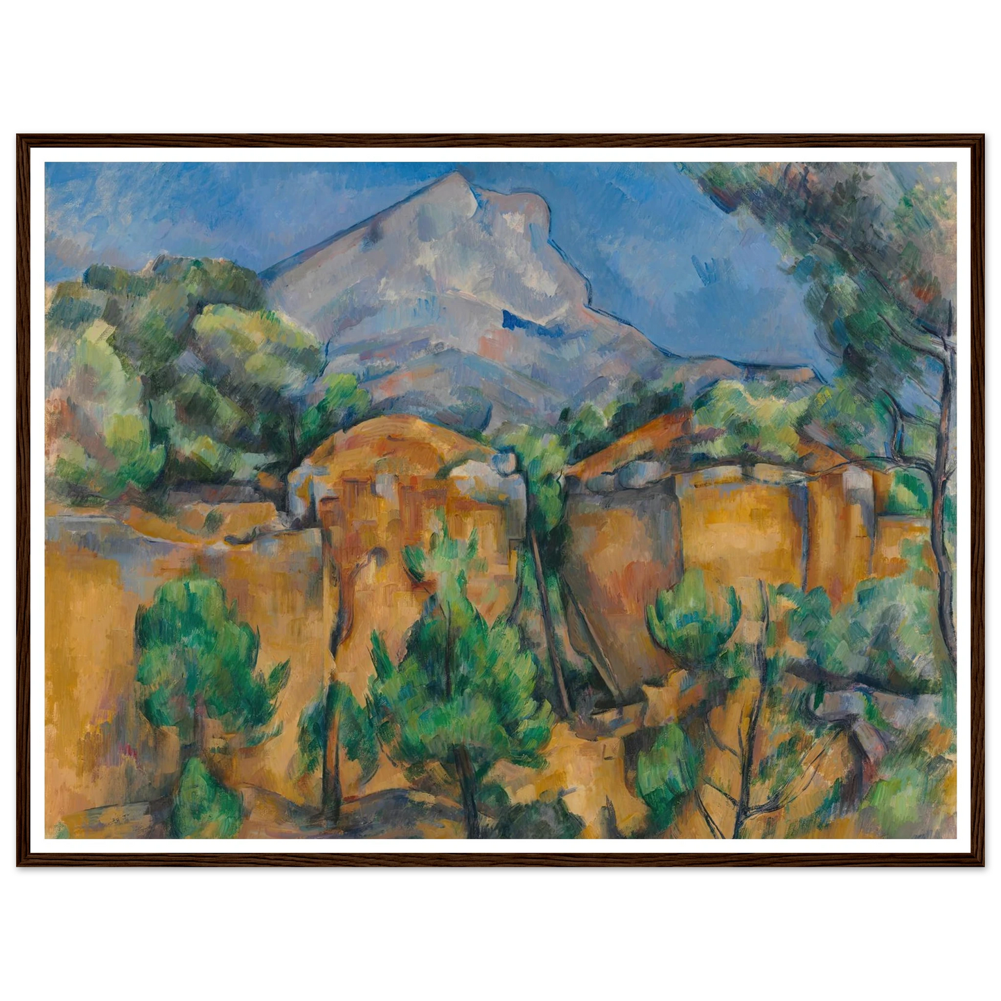 La Montagne Sainte-Victoire vue de la carrière Bibémus (circa 1897) Art Print | Paul Cezanne-Quipham Collections