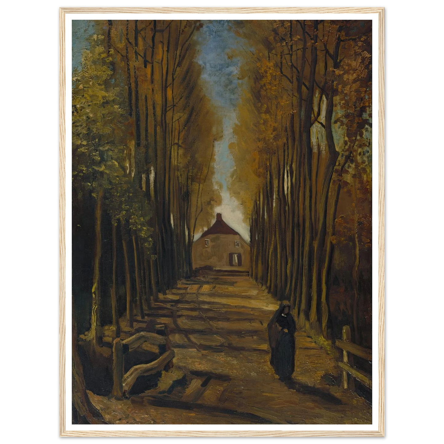 Avenue of Poplars in Autumn (1884) Art Print | Vincent van Gogh-Quipham Collections