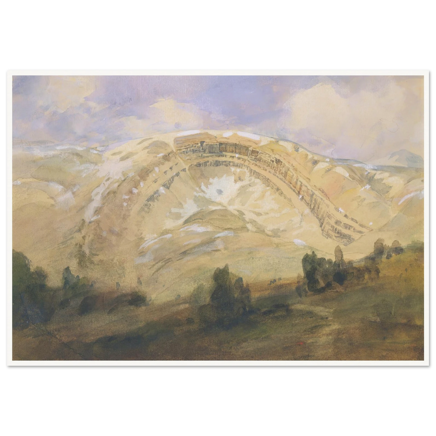 Folded Strata, A Great Geological Arch, Colorado (1874) Art Print | William Henry Holmes-Quipham Collections