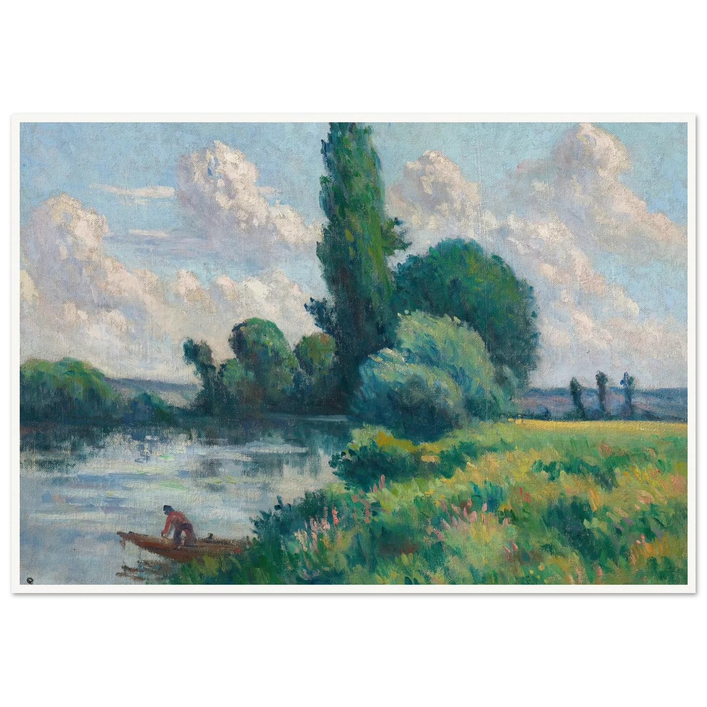 Rolleboise, Le petit bras de Seine Art Print | Maximilien Luce-Quipham Collections