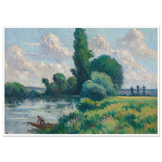 Rolleboise, Le petit bras de Seine Art Print | Maximilien Luce-Quipham Collections