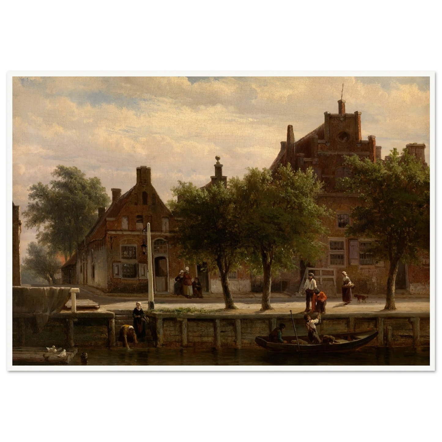 A View of the Harbour of Hasselt, Overijssel (1862) Art Print | Cornelis Springer-Quipham Collections