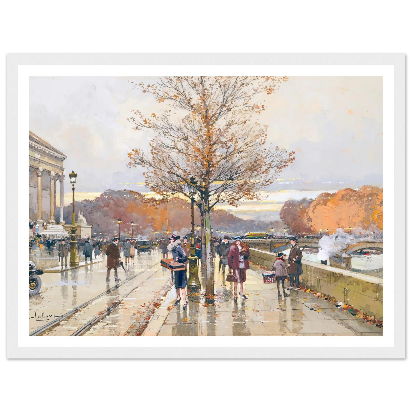 L’assemblée Nationale Et Le Pont De La Concorde Art Print | Eugene Galien Laloue-Quipham Collections