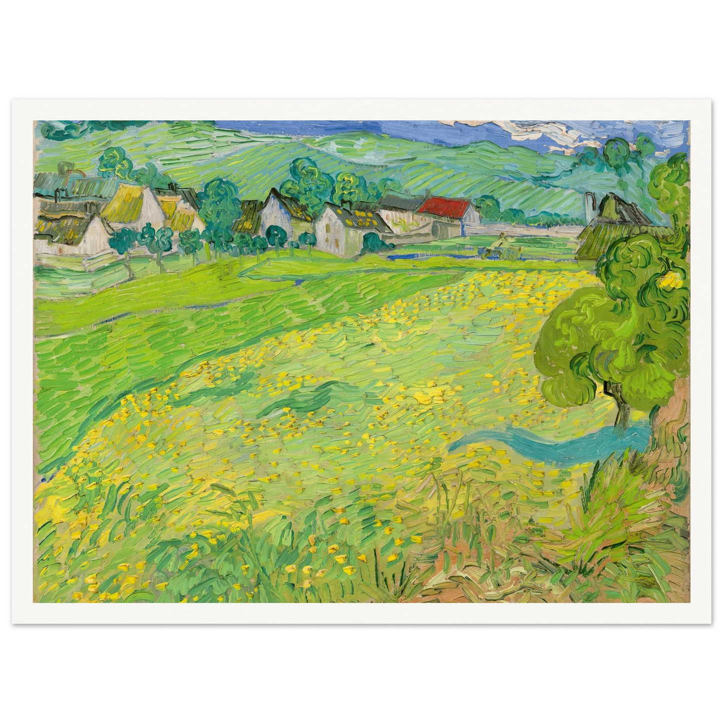 View of Vessenots Near Auvers (1890) Art Print | Vincent van Gogh-Quipham Collections