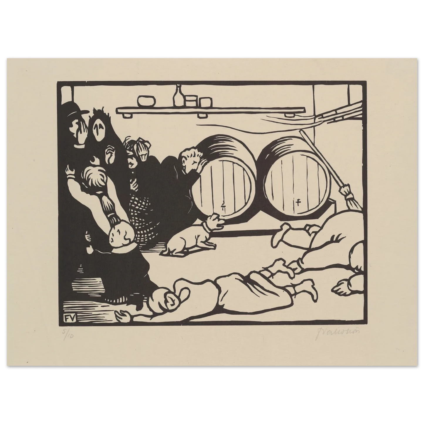 The Civilians (Les Civils) (1916) Art Print | Felix Vallotton-Quipham Collections