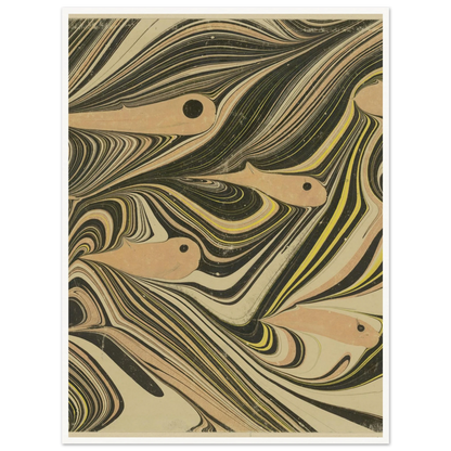 Marmorpapier (mit Fischmotiven) (1903 - 1907) Art Print | Josef Hoffmann-Quipham Collections