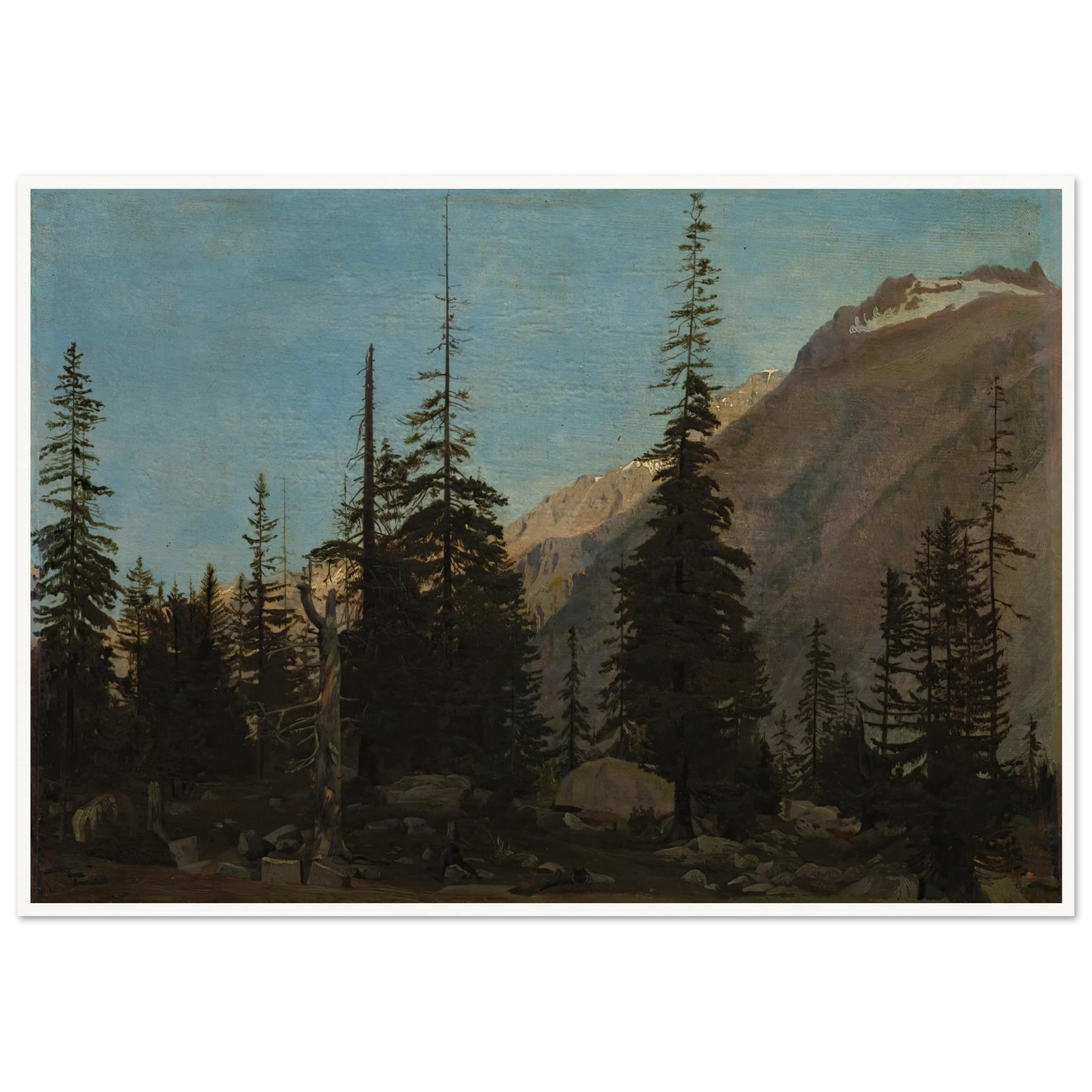 Alpine Landscape, The Handegg, Switzerland (1850s) Art Print | Jean Leon Gerome-Quipham Collections