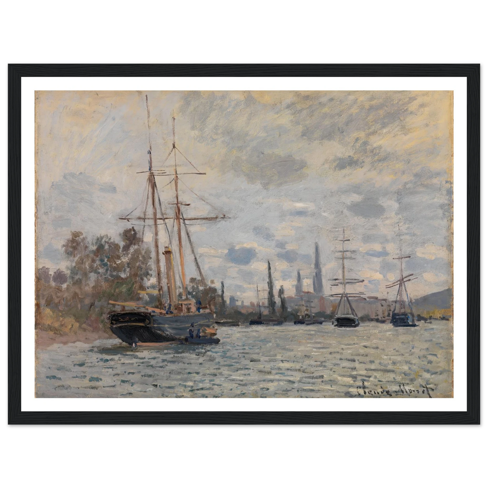 The Seine near Rouen (ca 1874) Art Print | Claude Monet-Quipham Collections