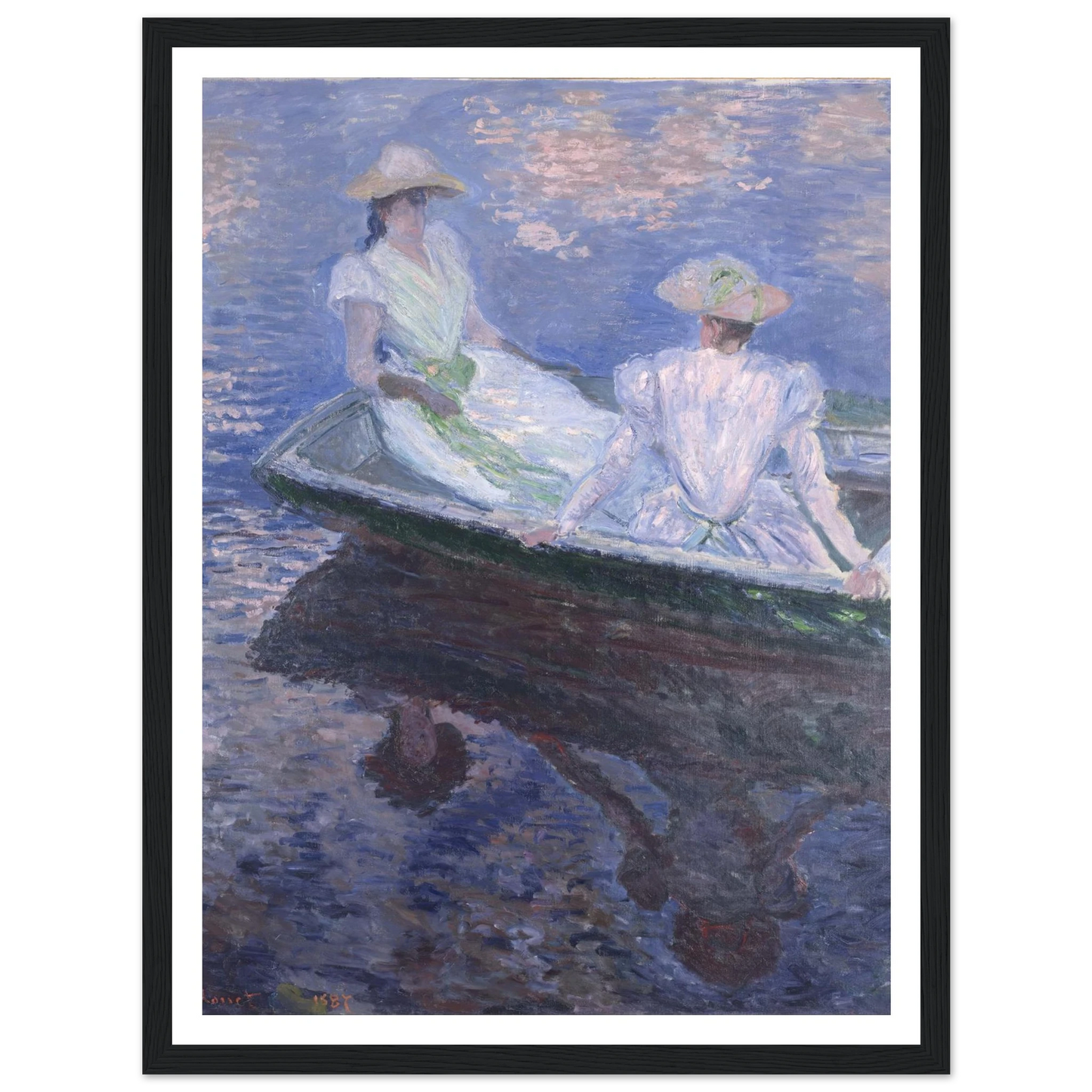 On The Boat Art Print | Claude Monet-Quipham Collections
